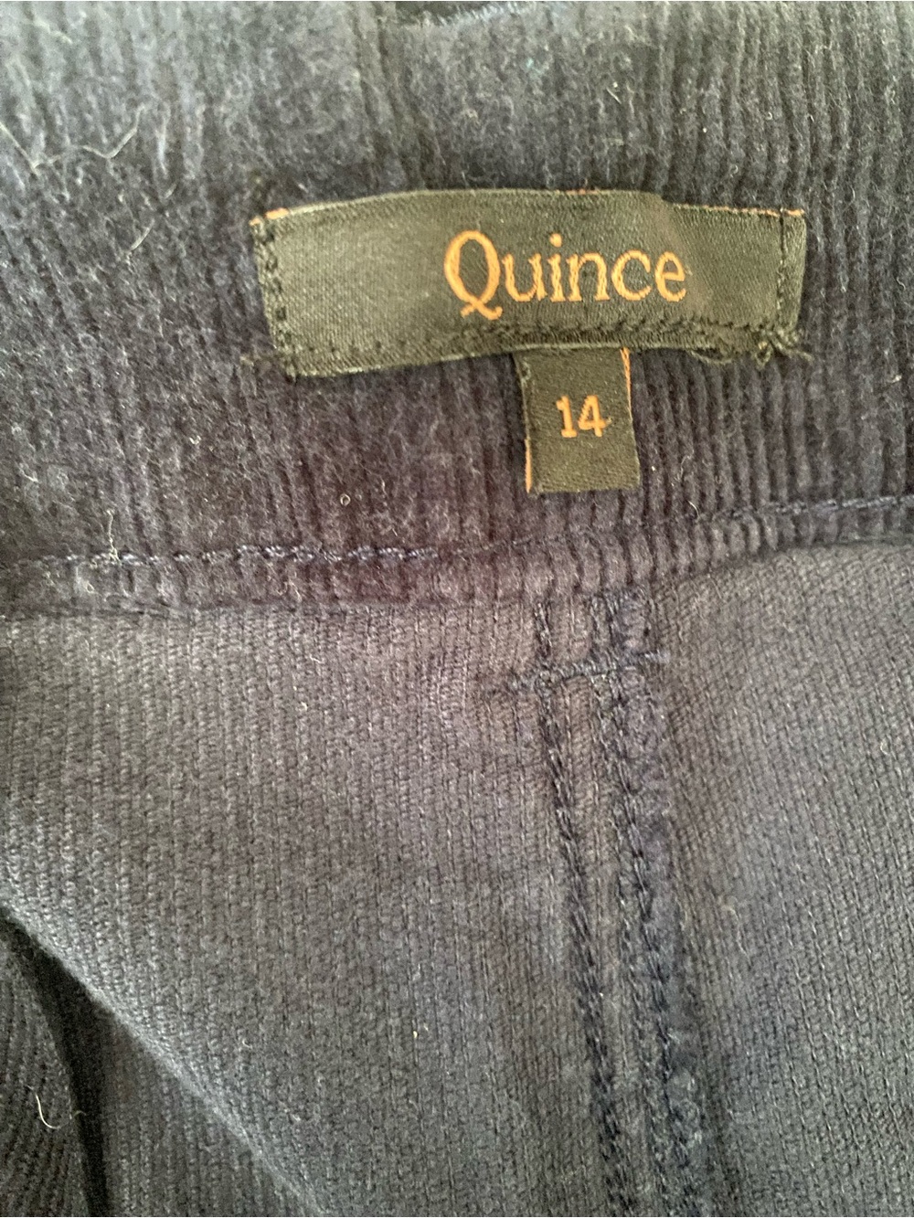QUINCE Navy Corduroy Pant 14 - Picture 8 of 9